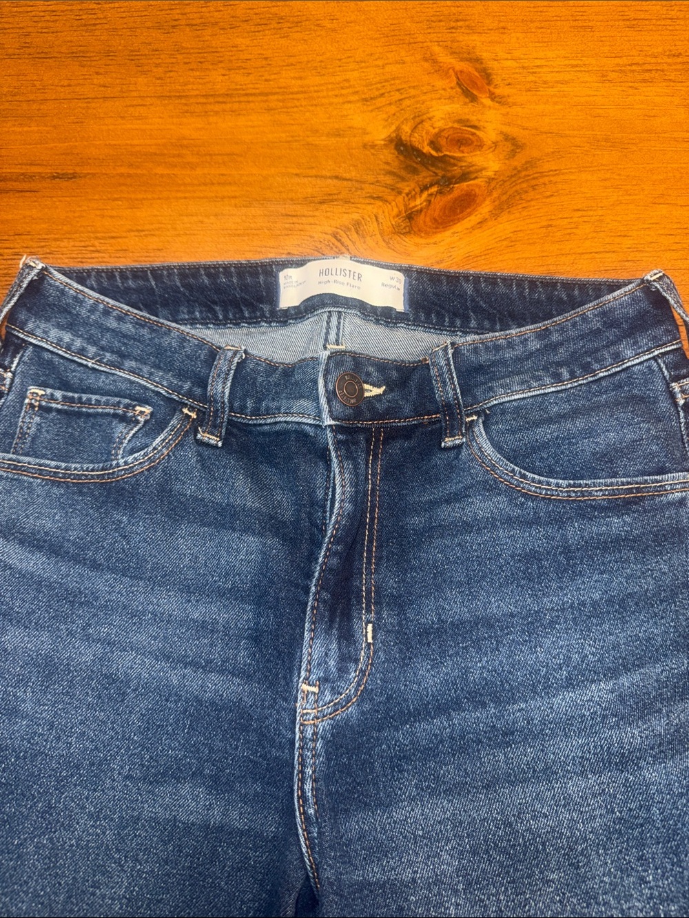 Hollister Dark Blue High-Rise Flare Jeans - Women's - Picture 5 of 10